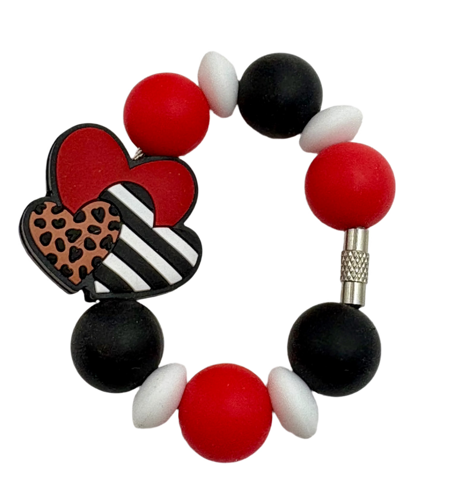 Hearts Silicone Tumbler Cup Handle Charm