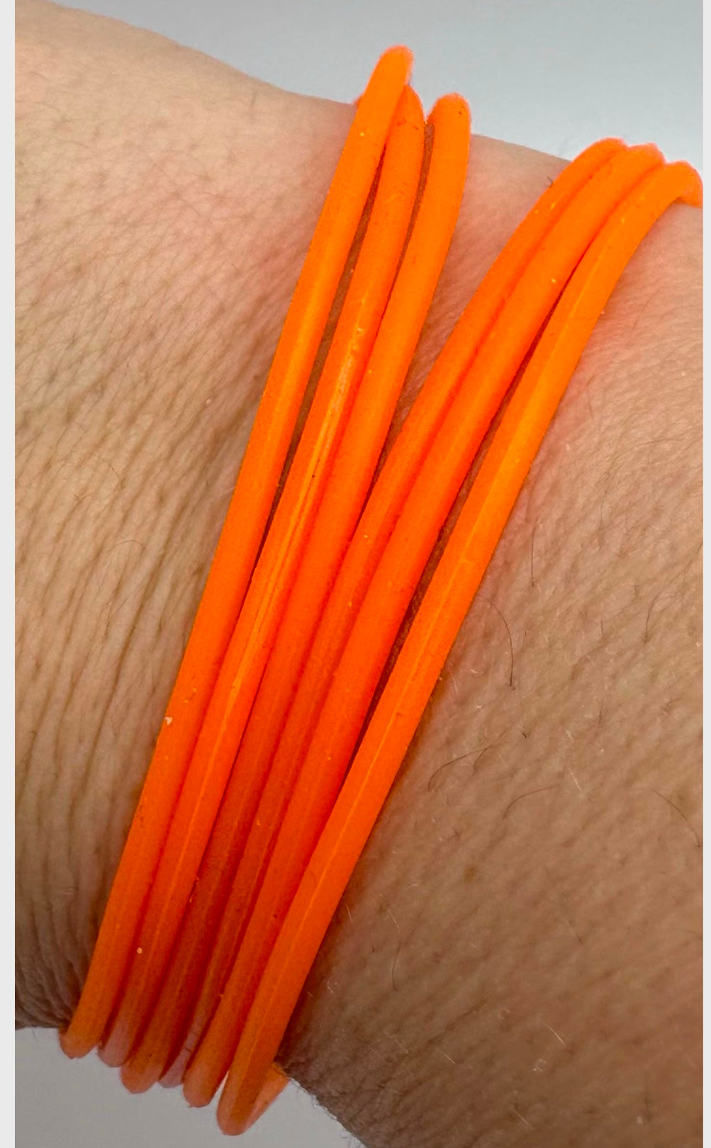Women’s Silicone Jelly Bracelet - Stackable - set of 6 - size 8.5