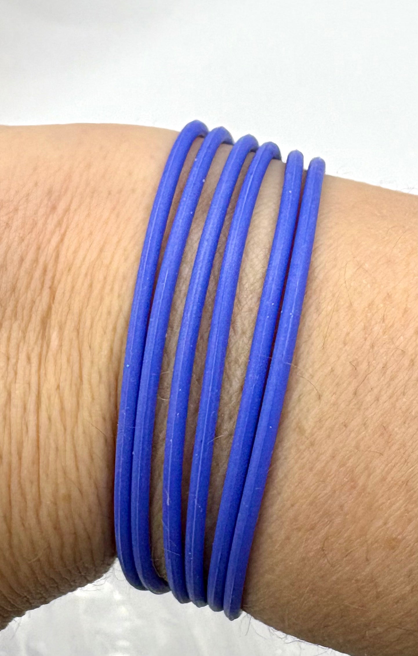 Women’s Silicone Jelly Bracelet - Stackable - set of 6 - size 6.5”