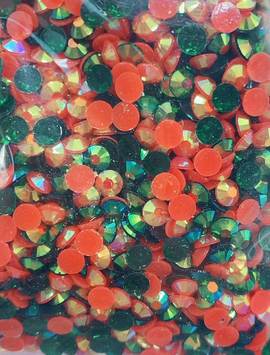 5mm Resin Jelly AB rhinestones 1oz bag approx. 1400 pieces Christmas mix