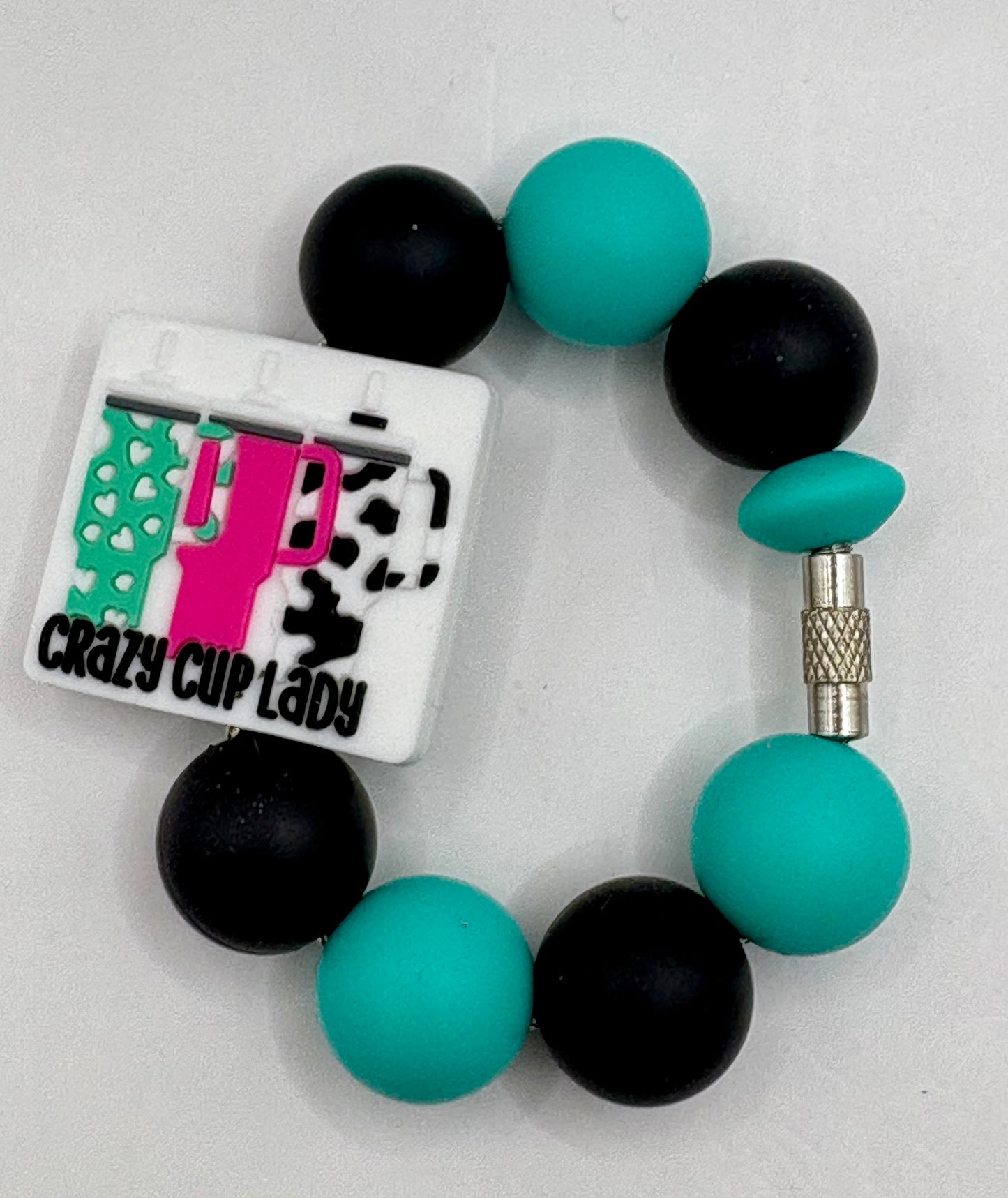 Crazy Cup Lady Handle Charm & Checkered Texture Boot Set