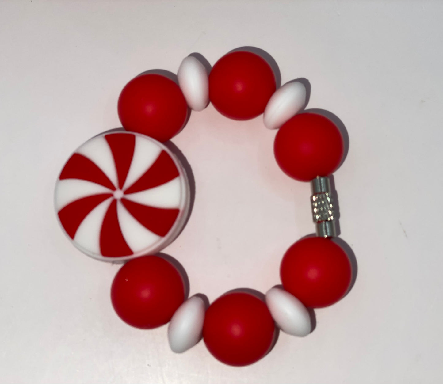 Peppermint Candy Handle Charm and Checkered Texture Boot