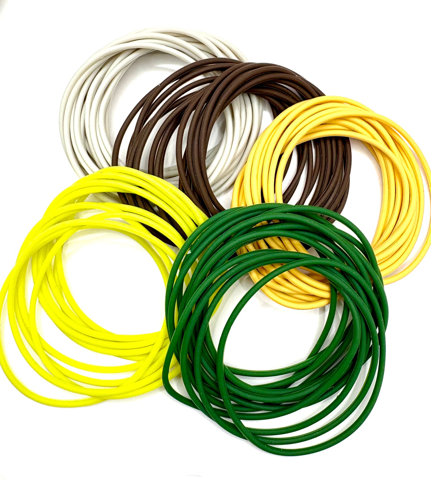 Women’s Silicone Jelly Bracelet - Stackable - set of 6 - size 7.5”