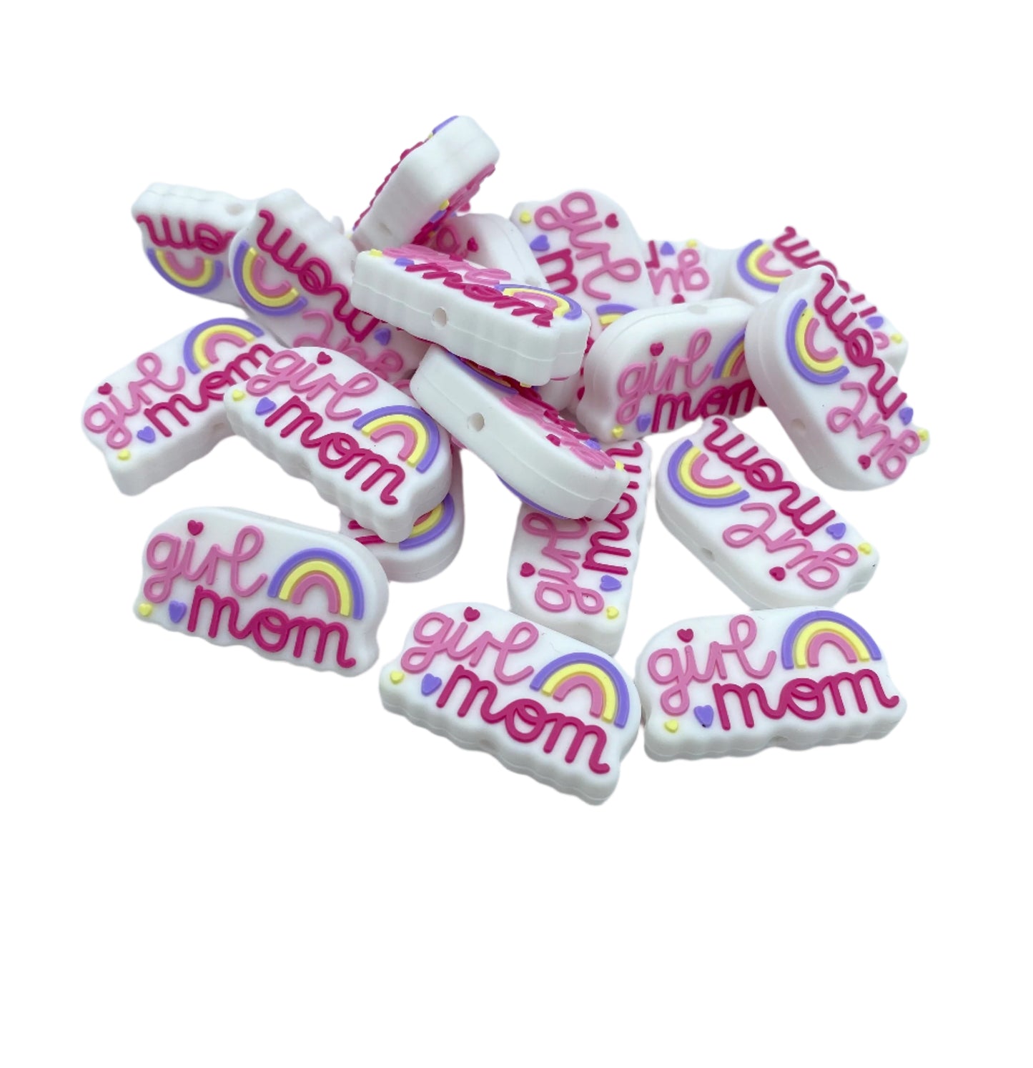 “Girl Mom” Silicone Focal Bead