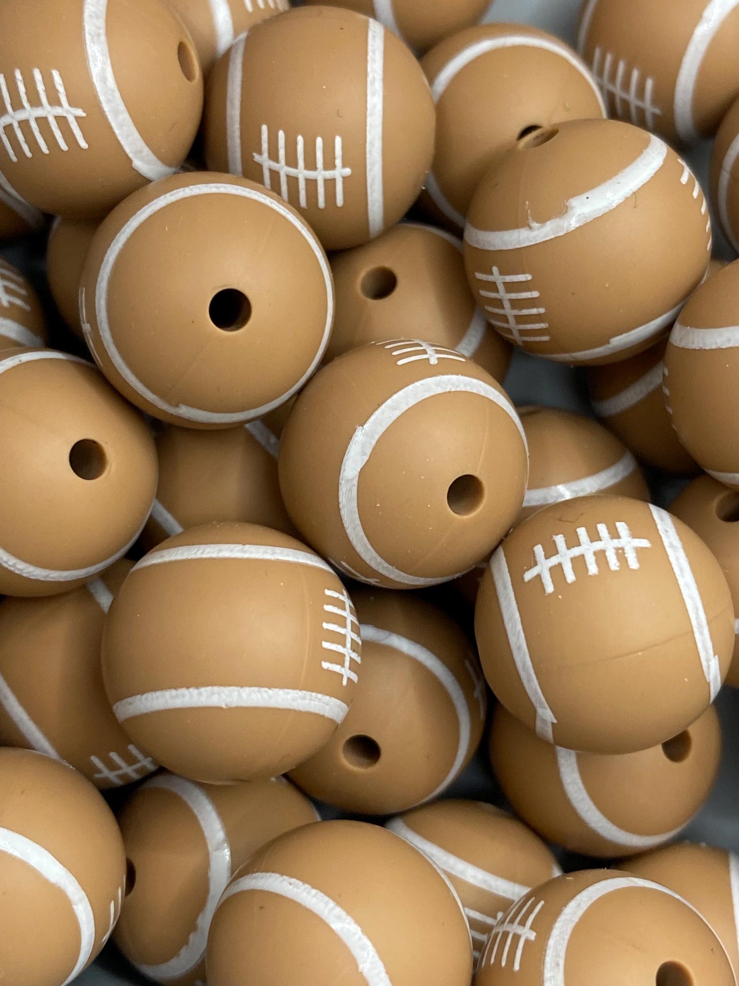 Football Silicone Bead 15mm