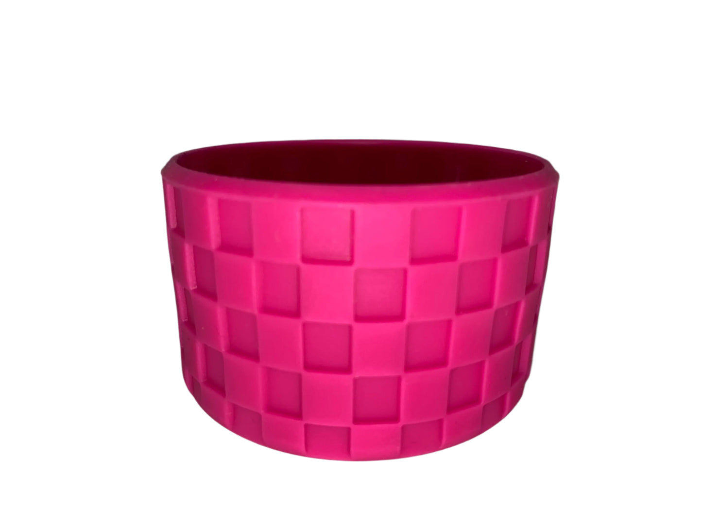 Checkered Texture Tumbler Boot - Silicone Boot- Tumbler Accessories