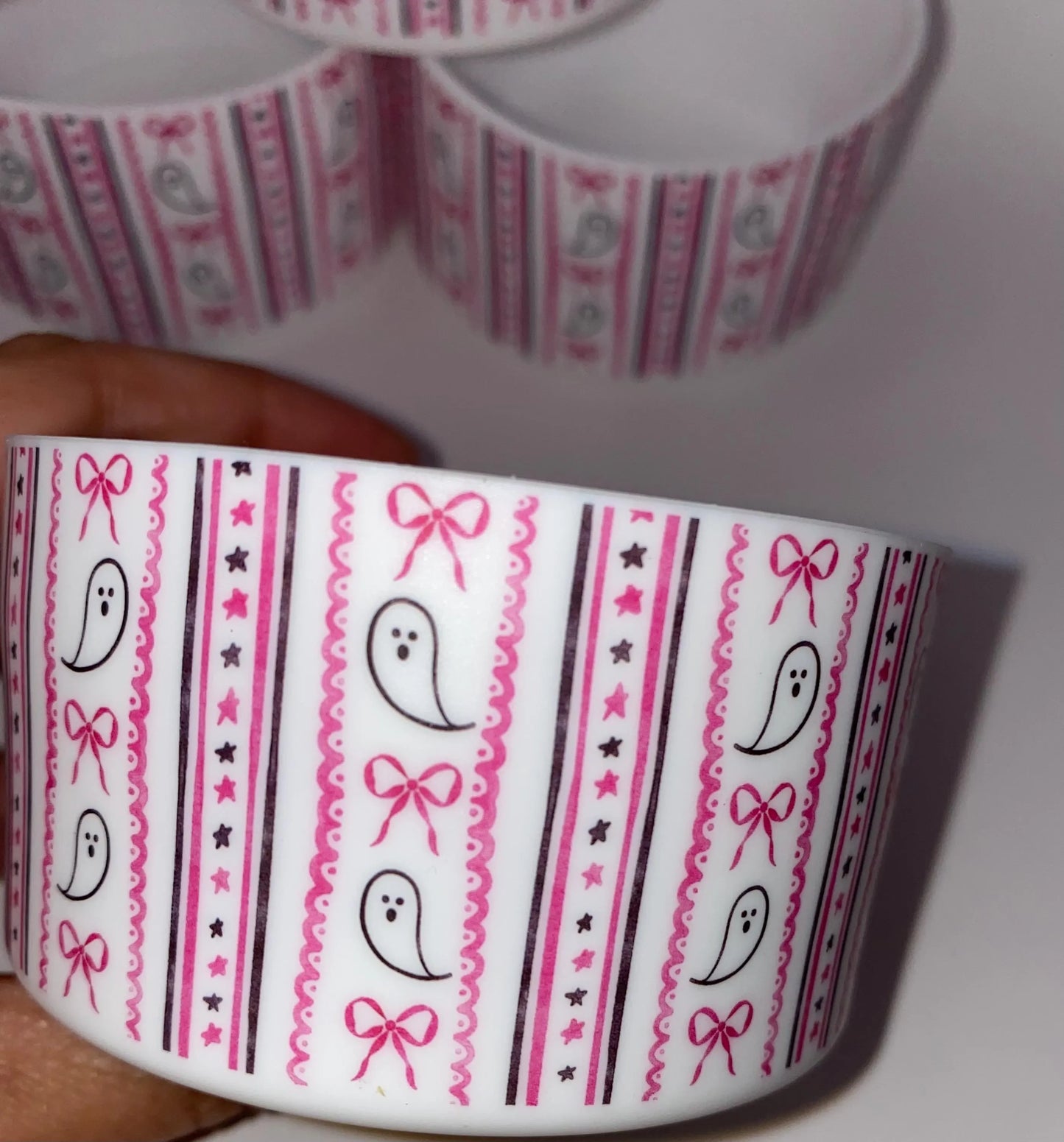 Pink Ghost Tumbler Boot - Silicone Boot- Tumbler Accessories