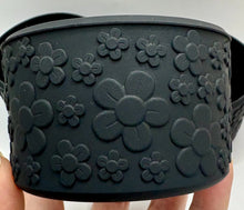 Load image into Gallery viewer, Black Floral Textured Tumbler Boot - Silicone Boot- Tumbler Accessories
