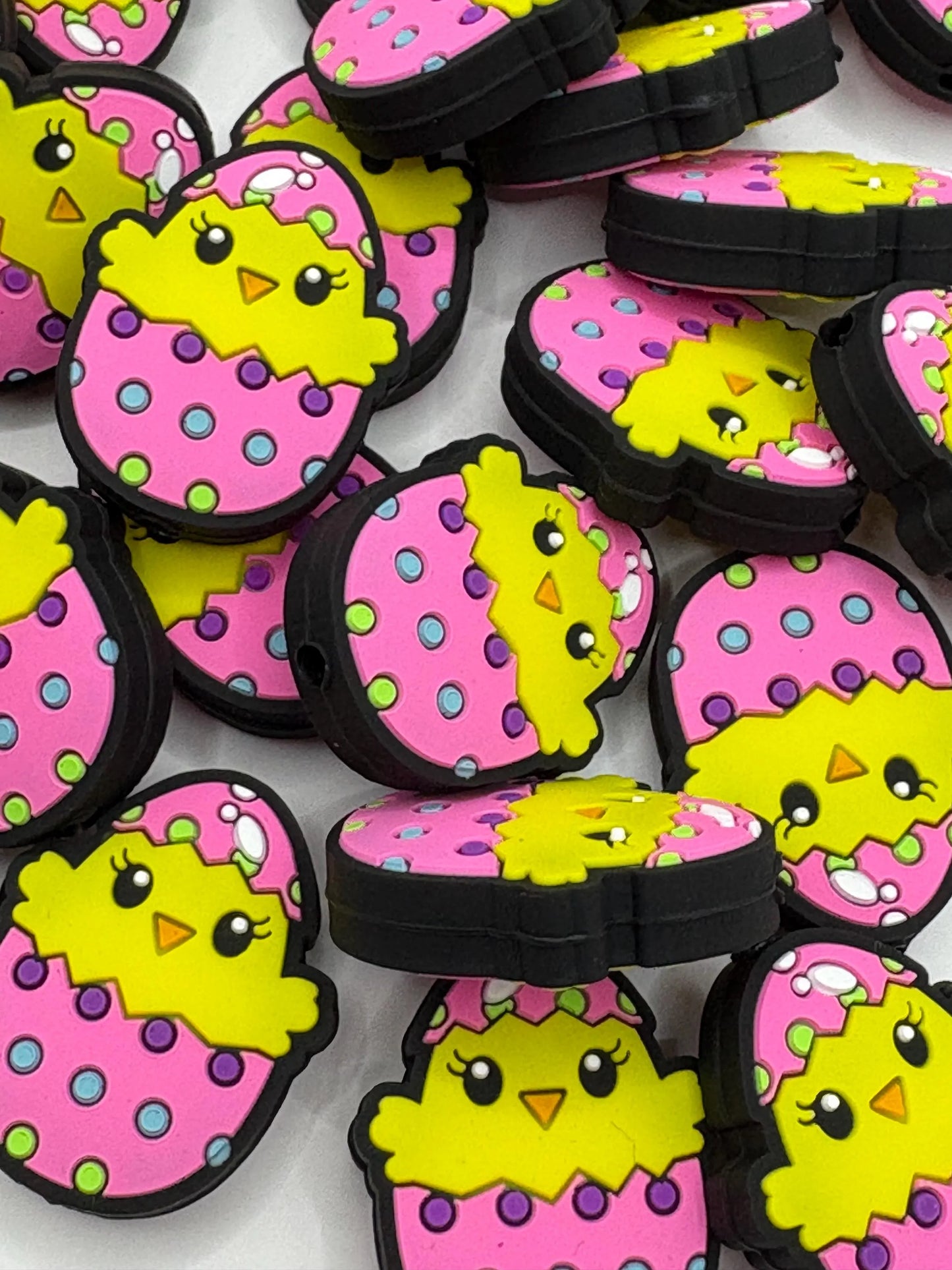 Chick in Easter Egg Silicone Focal Bead