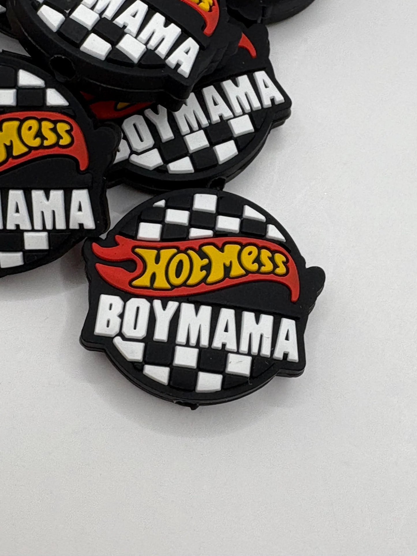 Hot Mess Boy Mama Silicone Focal Bead