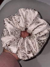 Load image into Gallery viewer, Petals and Pearl XL Scrunchie – Satin Hair Elastic