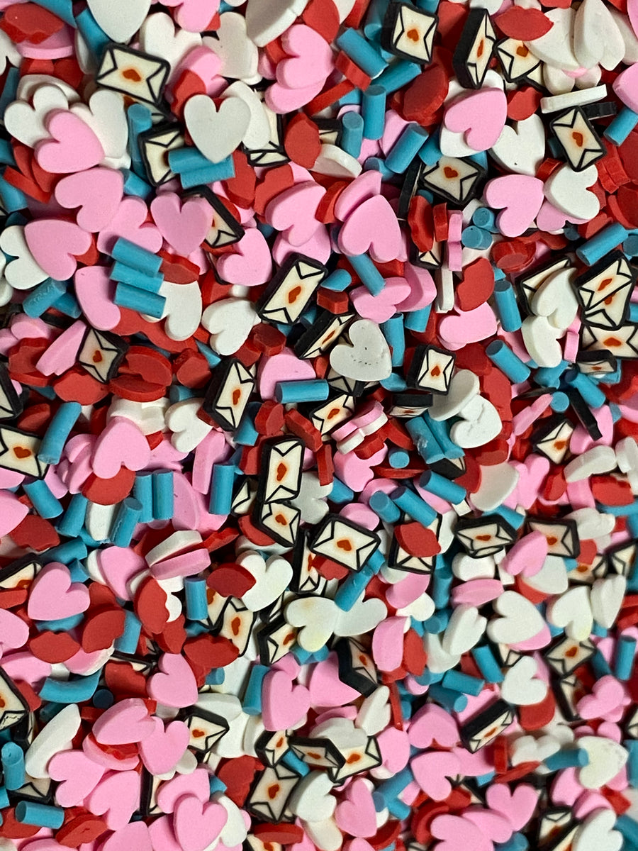Valentine Love Letters Polymer Clay Sprinkles 0.5 oz bag – ASAPConfetti
