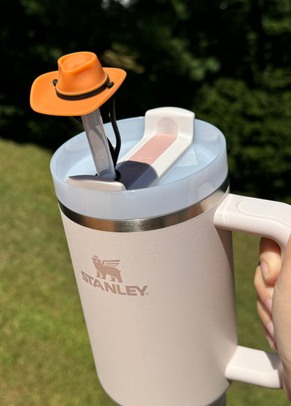 Cowboy Hat Straw Topper for Tumblers. Fits Stanley Cups