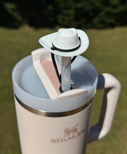 Cowboy Hat Straw Topper for Tumblers. Fits Stanley Cups