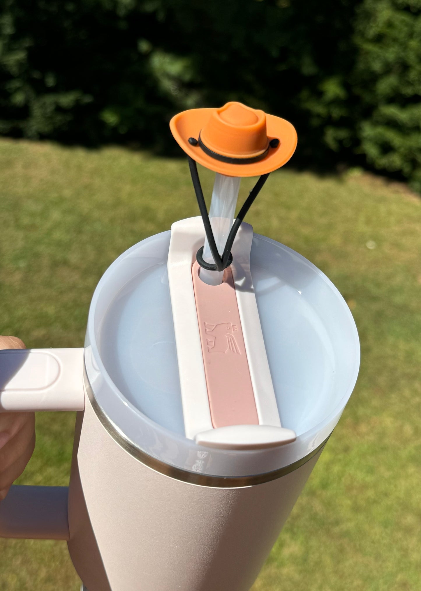 Cowboy Hat Straw Topper for Tumblers. Fits Stanley Cups