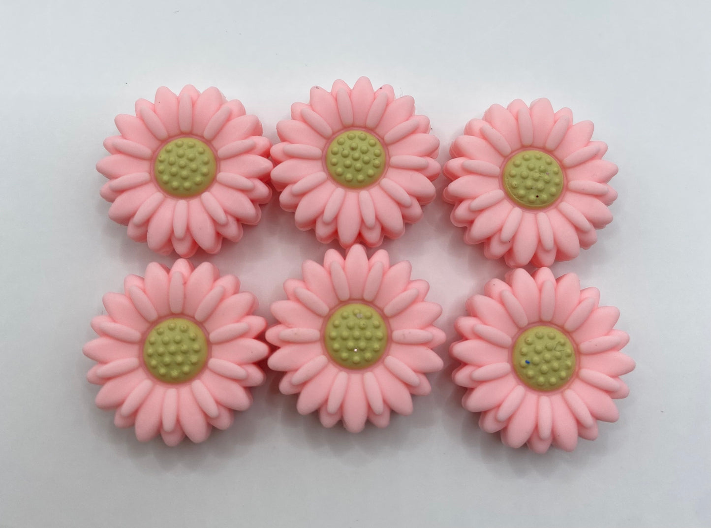 1 Small Daisy Silicone Focal Bead choose color