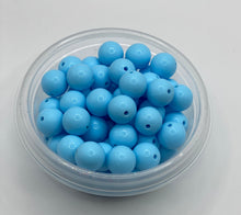 Load image into Gallery viewer, Light Blue Shiny Silicone Bead
