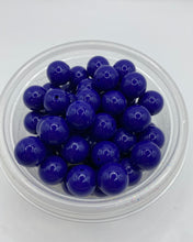 Load image into Gallery viewer, Navy Blue Shiny Silicone Bead
