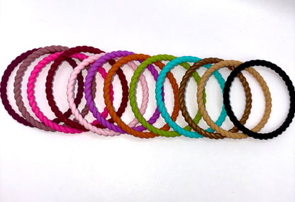 Women’s Braided Silicone Bracelet - Stackable