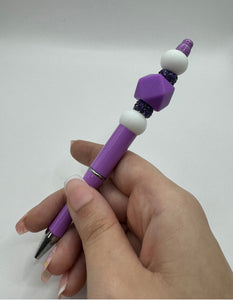 Purple Beaded Pen