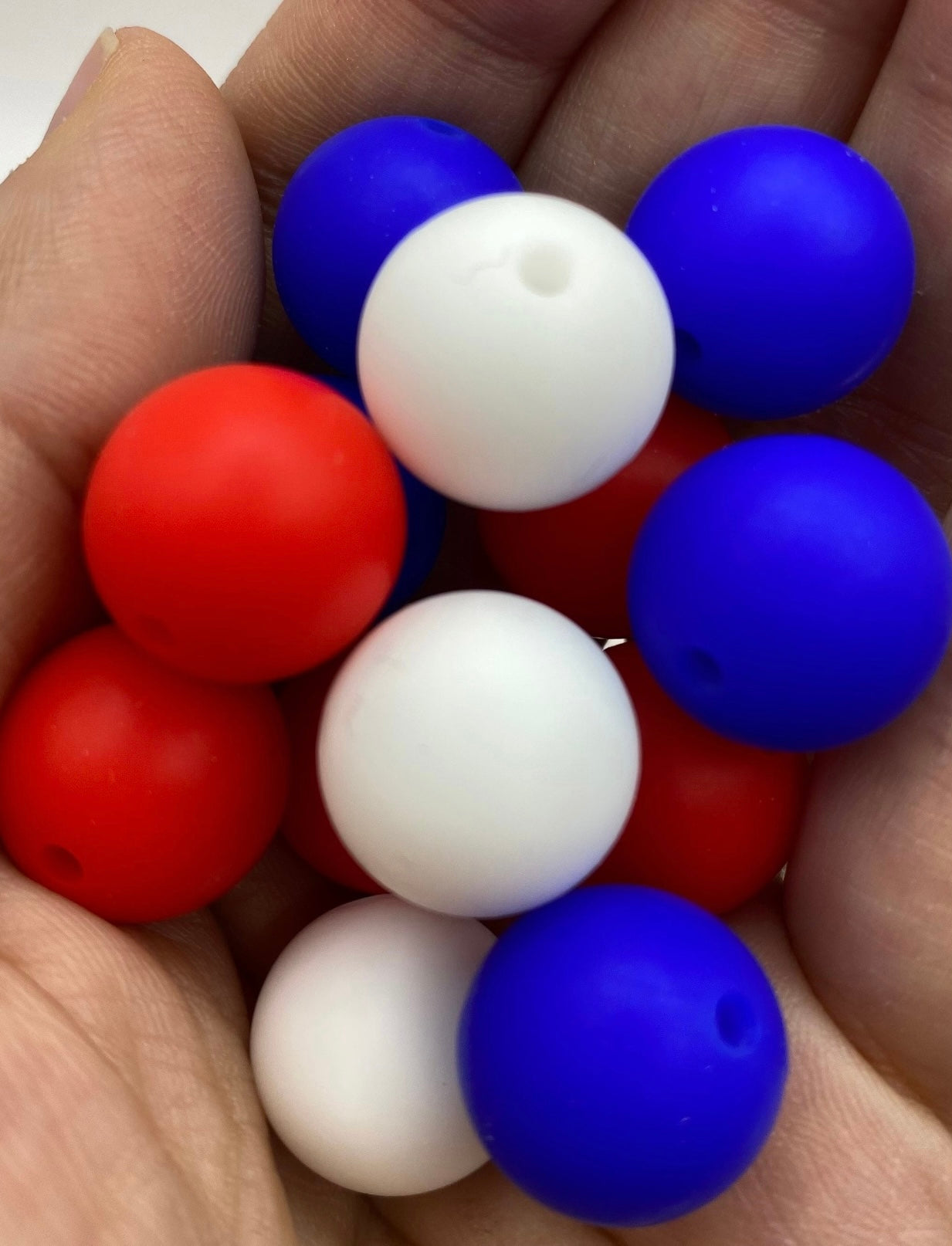 Red White and Blue Bead Mix