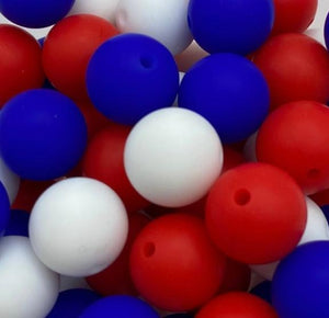 Red White and Blue Bead Mix