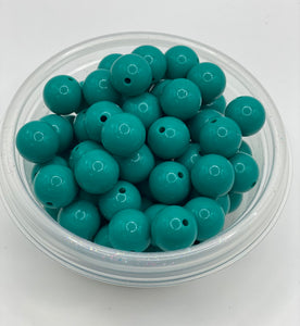 Emerald Shiny Silicone Bead