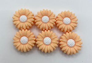 1 Small Daisy Silicone Focal Bead choose color