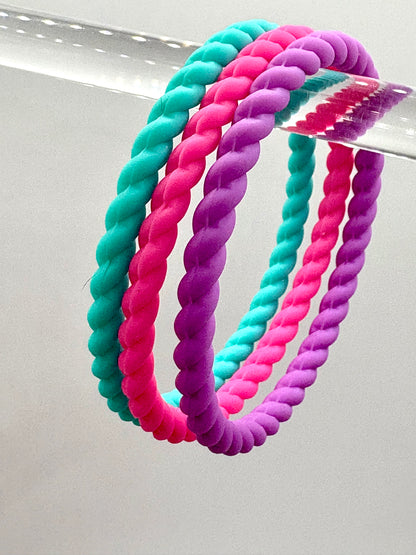 Women’s Braided Silicone Bracelet - Stackable