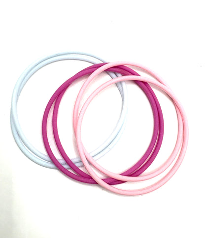 Women’s  Silicone Jelly  Bracelet - Stackable - set of 6 - size 6.5”