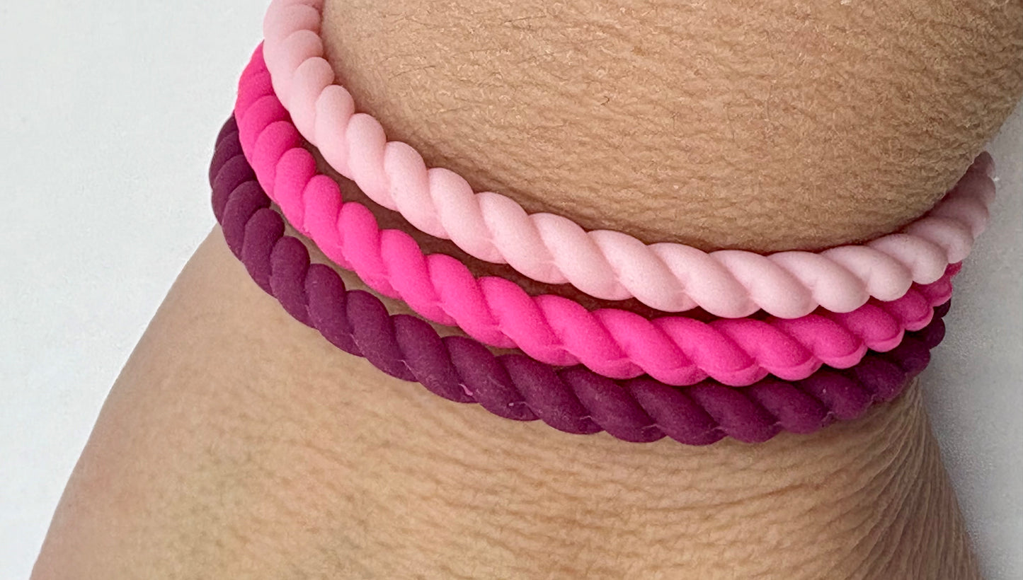 Women’s Braided Silicone Bracelet - Stackable