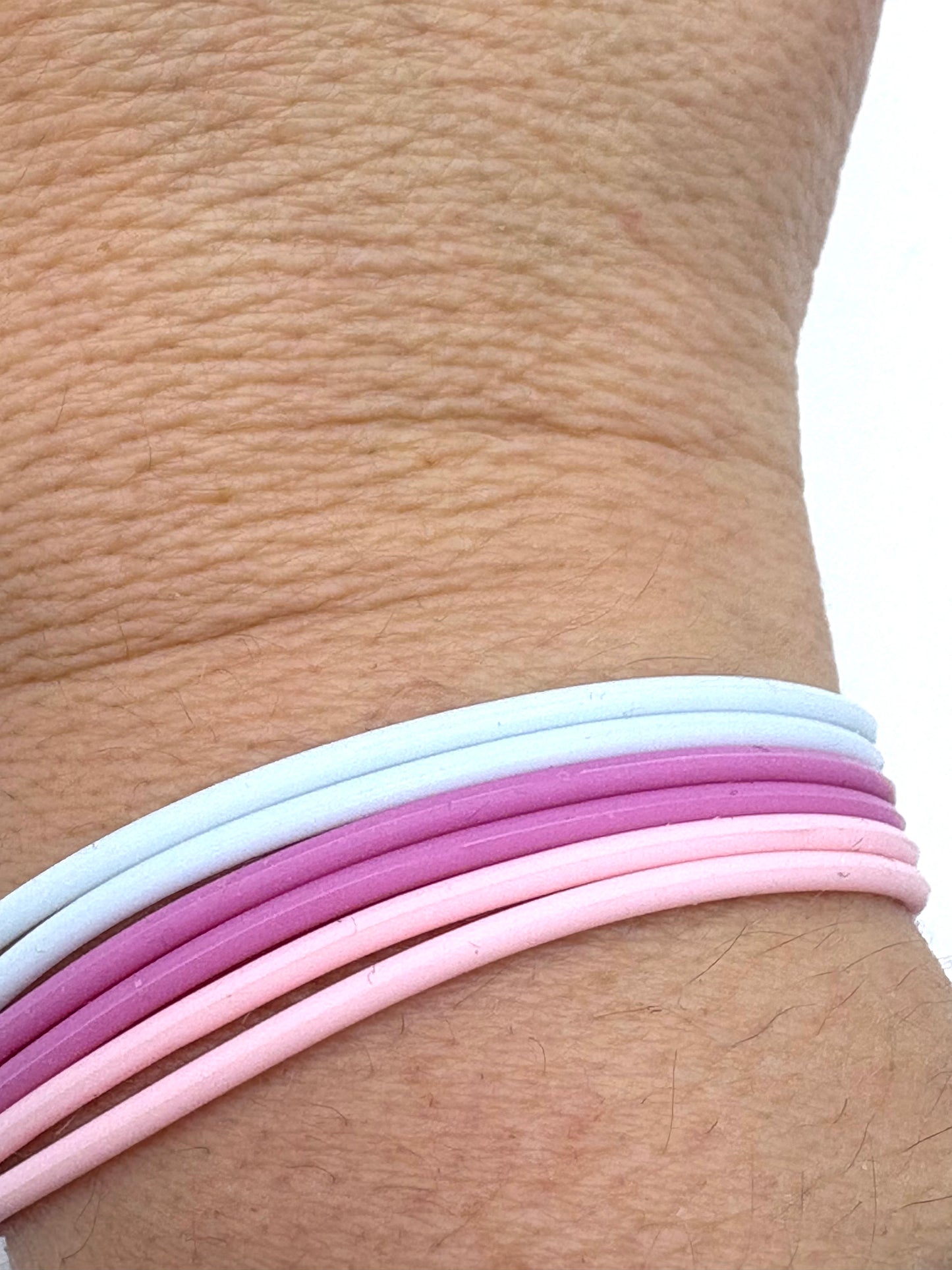 Women’s  Silicone Jelly  Bracelet - Stackable - set of 6 - size 6.5”