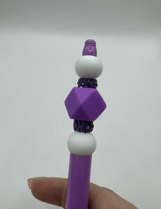 Purple Beaded Pen