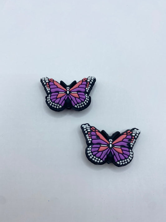 1 Purple Butterfly Focal Bead