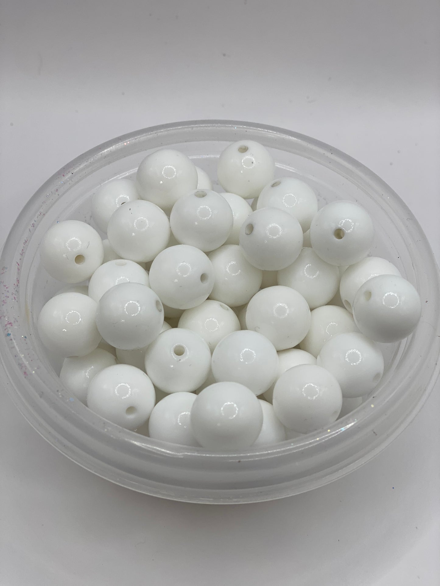 White Shiny Silicone Bead