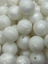 Load image into Gallery viewer, White Pearl Silicone Beads - 15mm
