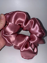 Load image into Gallery viewer, Blush Bloom Satin Hair Scrunchie
