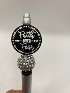 "Faith Over Fear" Beaded Pen