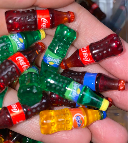 Soda Bottles resin DIY Charms 5 pieces