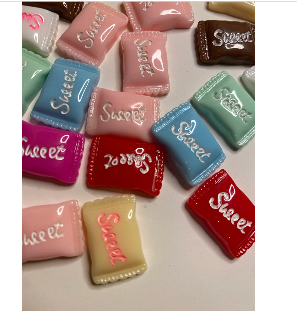 Sweet Candy Flatback Resin DIY Charms - 5 pieces