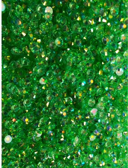 5mm Resin Transparent AB  rhinestones 1oz bag approx. 1400 pieces. Green