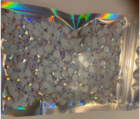 5mm Resin Jelly AB  rhinestones 1oz bag approx. 1400 pieces white