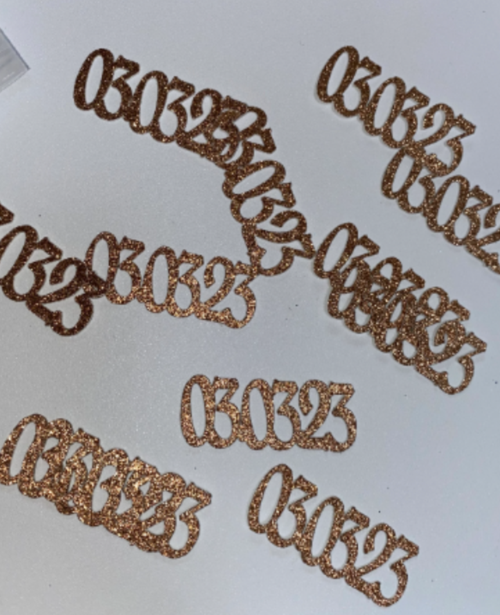 Date Confetti -50 pieces