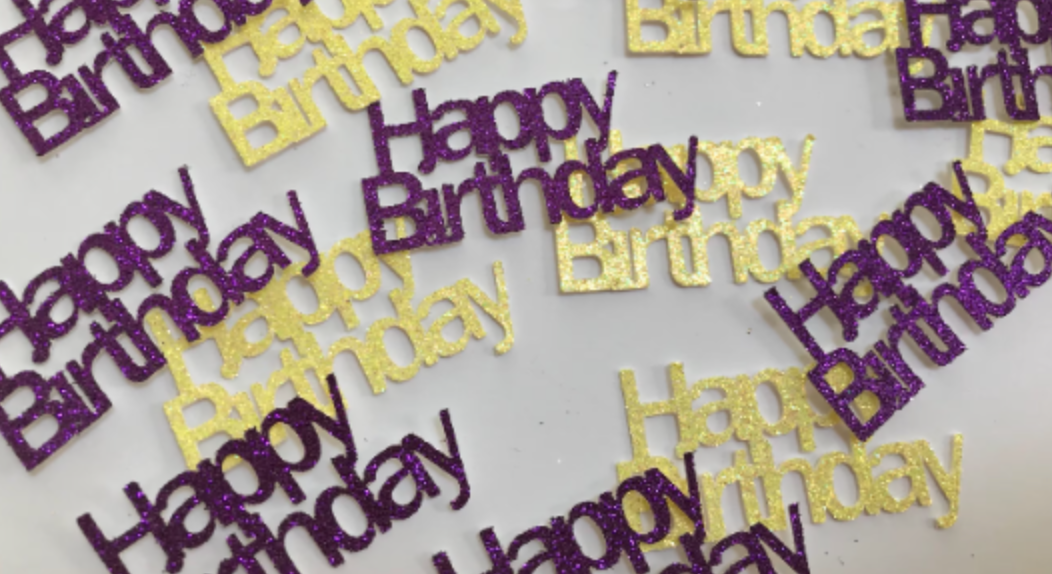 Happy Birthday Confetti - table scatter  - 50 pieces