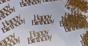 Happy Birthday Confetti - table scatter  - 50 pieces