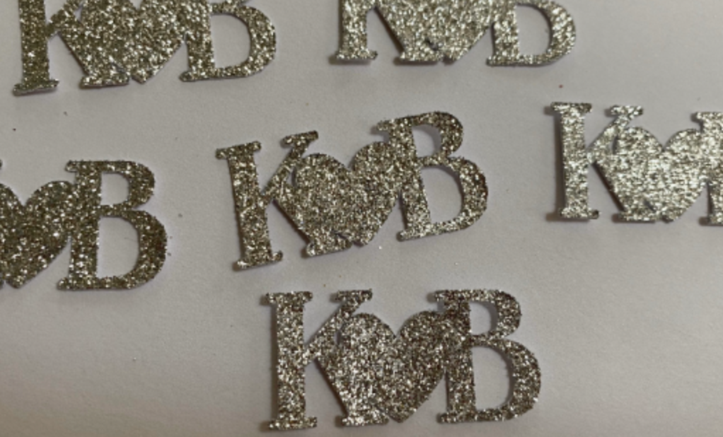 Personalized Initials Confetti 50 pieces