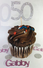 Load image into Gallery viewer, Age Cupcake Toppers, birthday, party decorations, set of 6

