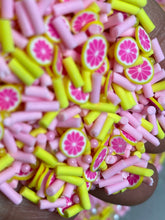 Load image into Gallery viewer, Grapefruit Clay Sprinkles and pearls   5mm.  0.5 oz bag

