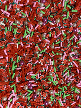 Load image into Gallery viewer, Watermelon Polymer Clay Slices and pearls   5mm.  0.5 oz bag
