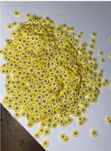 Load image into Gallery viewer, Sunflower Polymer Clay Slices 5mm.  0.5 oz bag
